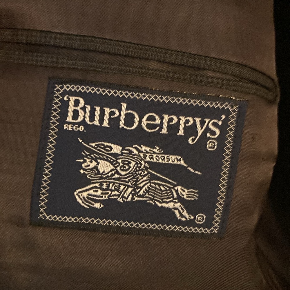 Vintage Burberrys Ed Mitchell Wool Men’s Suit Jacket Size 46R Regular Gray - Picture 6 of 9